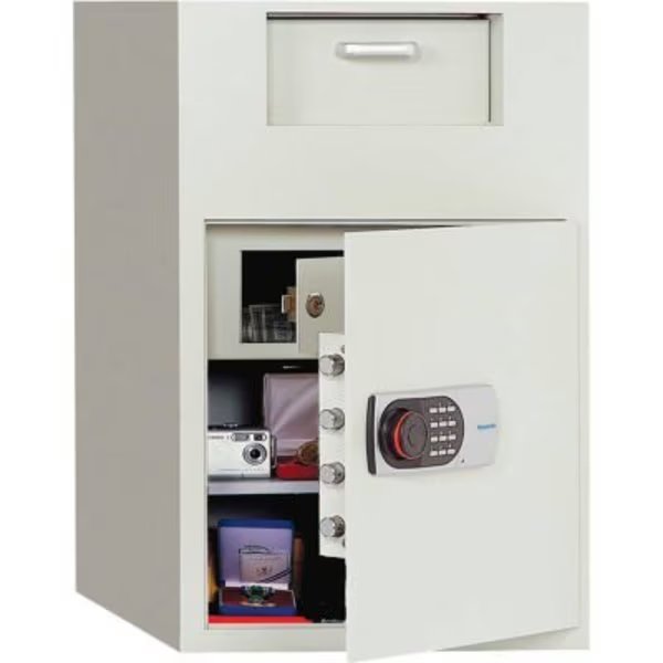 Phoenix Safe Front Loading Digital Lock Dep. Safe w/ Inner Locking Door 3.48 cu ft, Off-White, Steel, Phoenix Safe International, Mfr#: 992E